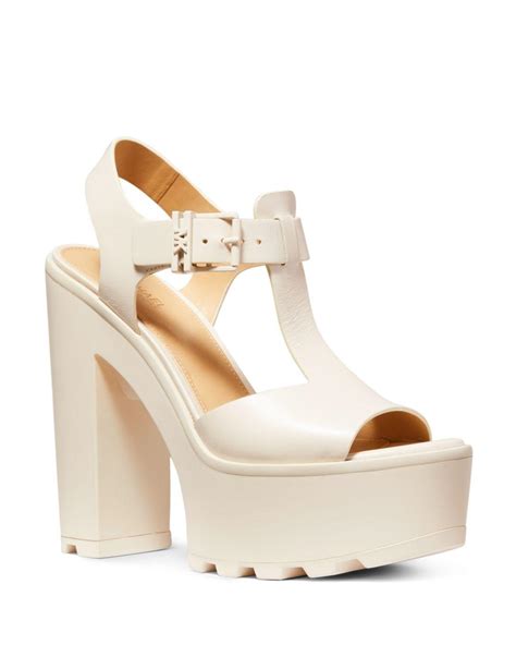 michael kors sinead platform|Sinead Leather Platform Sandal .